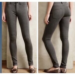 Anthropologie Pilcro Serif Skinny Stretch  Legging Pants Heather Gray Size 25